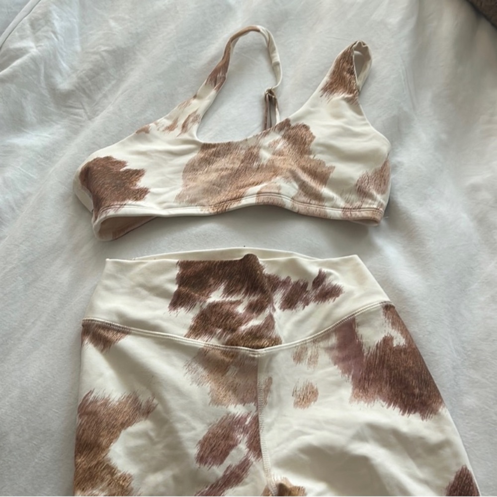 WeWoreWhat cowhide leggings and bra (FULL SET)